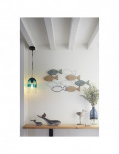 Lámpara de techo vidrio azul degradado 2