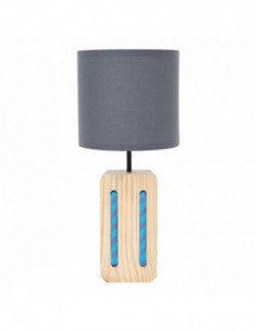 Lámpara náutica en madera y cuerda 2