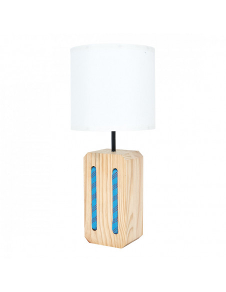 Lámpara náutica en madera para sobremesa