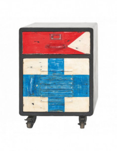 Mesita de noche con banderas 2