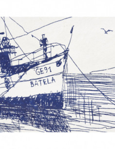 Lámina de pared pesquero marinero 2