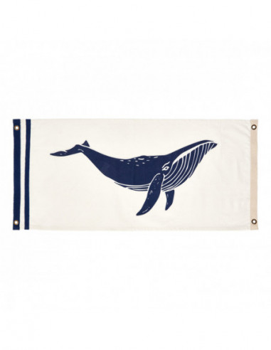Bandera náutica ballena azul