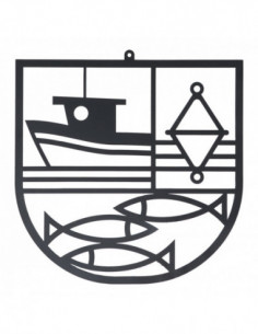 Mural de metal pesca marinera