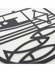 Mural de metal pesca marinera 2