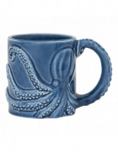Taza náutica pulpo con asa tentáculo
