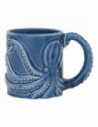 Taza náutica pulpo con asa tentáculo