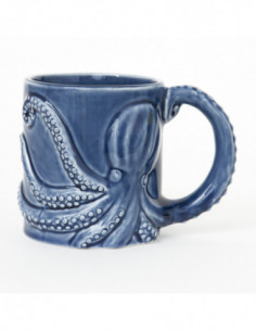 Taza náutica pulpo con asa tentáculo 2