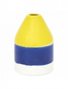 Jarrón en cerámica boya de colores