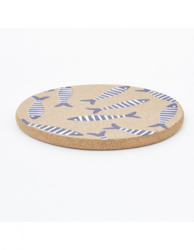 Juego de salvamanteles con peces marinos