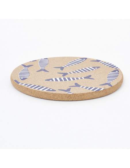 Juego de salvamanteles con peces marinos