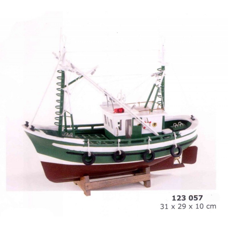 Maqueta naval de barco pesquero artesanía náutica