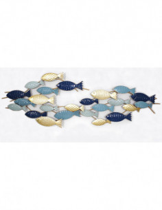 Mural de banco de peces marinos