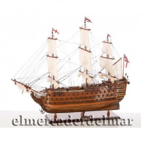 Maqueta de barco del navío ingles HSM Victory