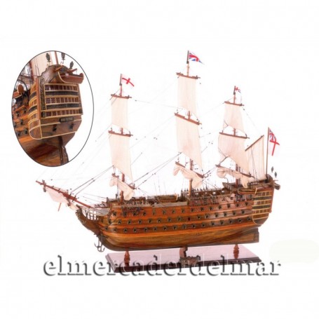 Maqueta de barco del navío ingles HSM Victory