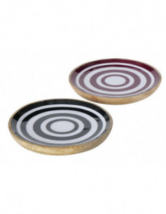 Plato de madera esmaltada