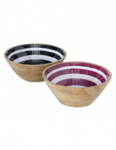 Cuenco de madera esmaltada