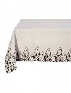 Mantel con diseño marino de peces