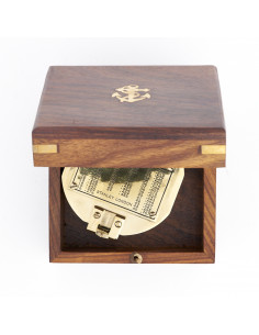 Brújula Brunton con caja de madera de palisandro 2