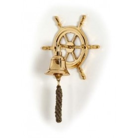 Campana náutica con rueda de timón