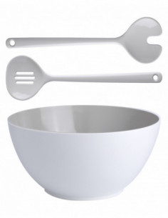 Ensaladera marina con cubiertos