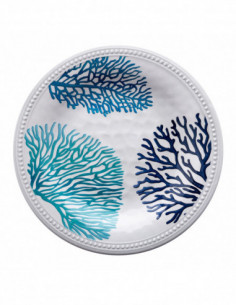 Plato llano coral 