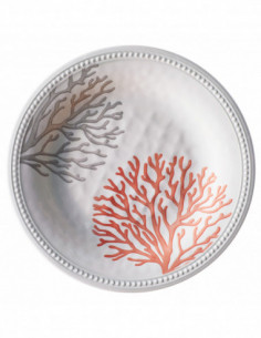 Plato llano coral y perla
