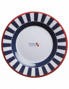 Plato hondo de rayas