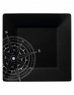 Plato postre negro Lombok