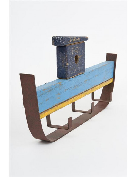 Barco decorativo metal/madera