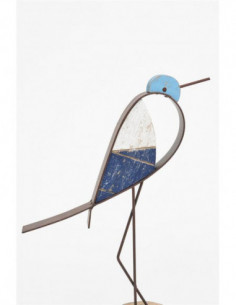 Pájaro de madera y metal