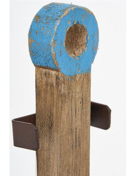 Perchero de madera y metal