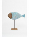 Pez de madera decorativo