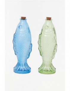 Botella de cristal pescado
