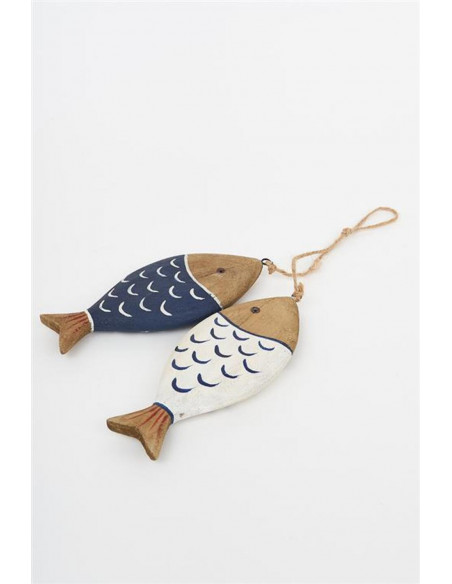Ristra peces madera