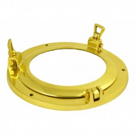 Portillo ojo de buey náutico de latón pulido brillante