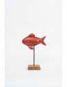 Pez de metal rojo