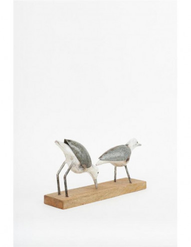 Aves de metal blancos
