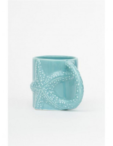 Taza turquesa cerámica