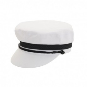 Gorra náutica de capitán blanca