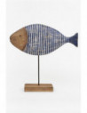 Pez decorativo madera y metal