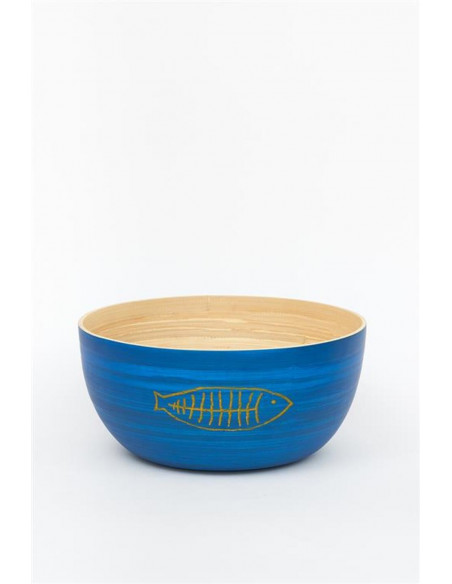 Bol bambú grande pescado