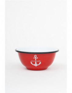 Bol esmaltado rojo