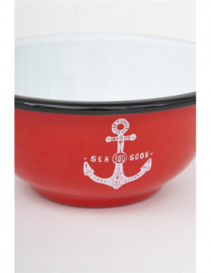 Bol esmaltado rojo 2