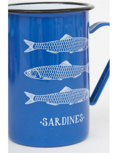 Mug metal azulino