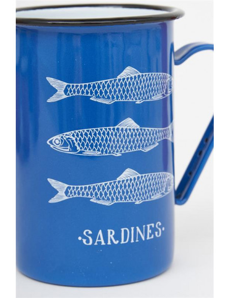 Mug metal azulino
