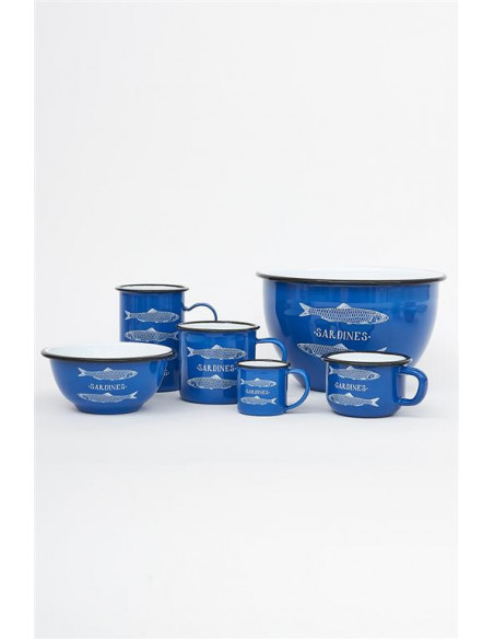 Set vajillas metal azul