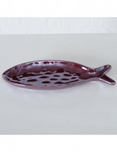 Plato diseño pescado guinda