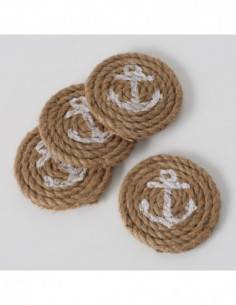 Posavasos yute ancla 