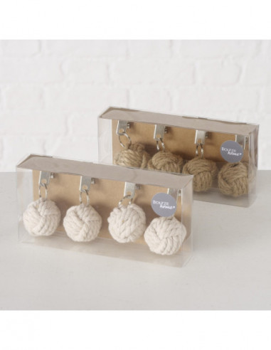 Sujeta mantel crema y beige