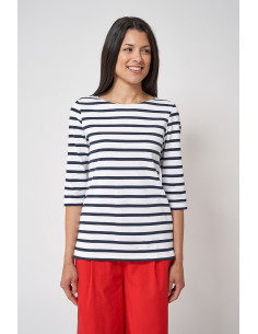 Camiseta de rayas náutica de mujer